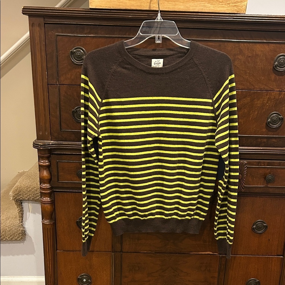 Mini Boden Cashmere Blend Striped Crewneck Kids Size 11-12 Years